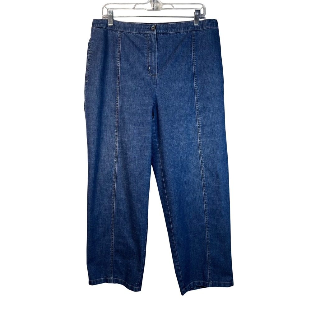 Napa Valley‎ Denim Pants Womens Blue  Detail Straight Leg  Size 16